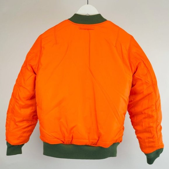 Alpha Industries Green Reversible MA-1 Bomber Flight Jacket - Picture 4 of 11